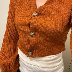 Rust Orange Sweater Top